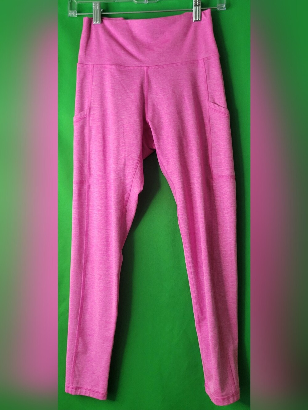 aerie Pink High-Waist Legging Side Pockets Chill Play Move Sz Medium Yoga  08/19